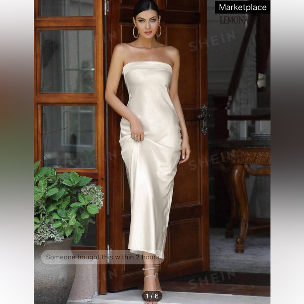 Long satin dress